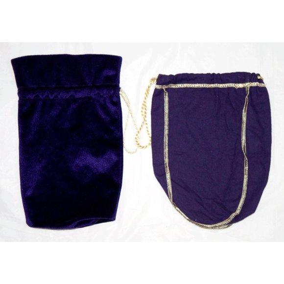 Crown Royal Purple & Gold Drawstring 2 Bags - Picture 2 of 2